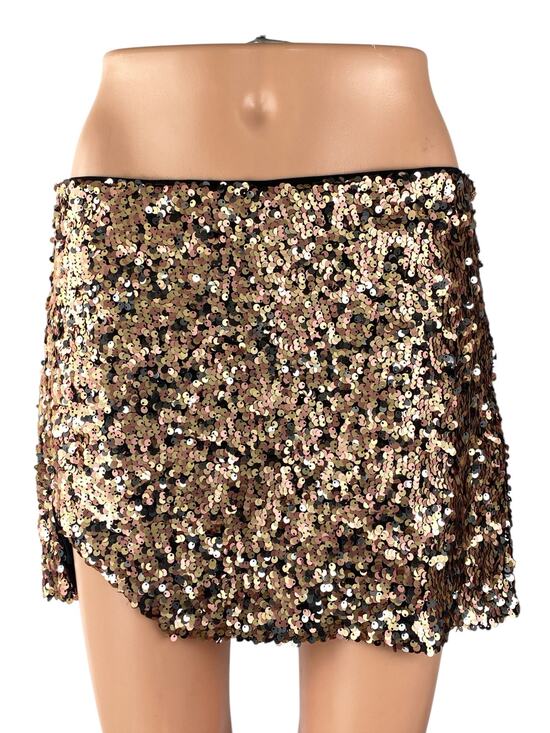 Free People Dresses & Skirts - Free People Annalise Multicolor Sequin Slit High Waisted Mini Bodycon Skirt Sz 4